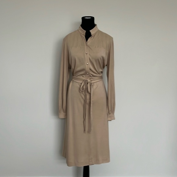 Louis Feraud Dresses & Skirts - Vintage Louis Feraud Paris Camel Colour Dress Size 38